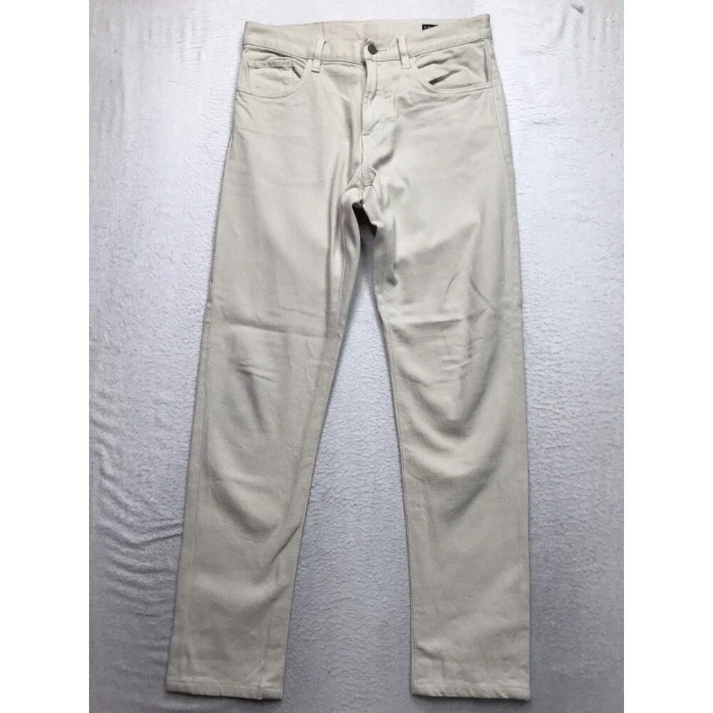 FAHERTY Feel Good Special Weave Jeans Men 30x30 Ivory Organic Stretch Denim